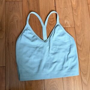 Set Active Ribbed light green bra top